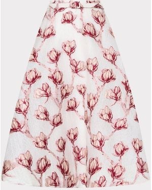 MILLY Noella Floral Maxi Skirt - Pink