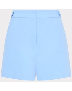MILLY Aria Cady Button Shorts - Blue
