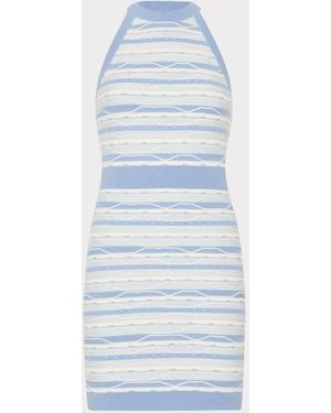 MILLY Sadie Stripe Mini Dress - Blue