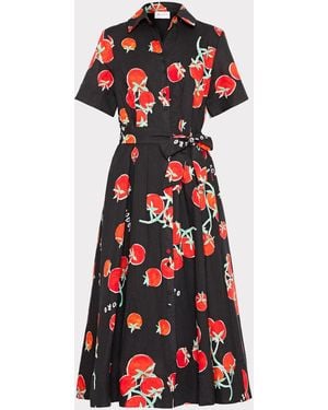 MILLY Lexi Printed Midi - Red