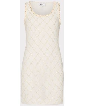 MILLY Marci Knit Mini Dress - White