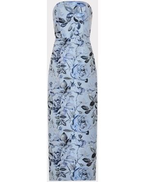 MILLY Ella Jacquard Maxi Dress - Blue