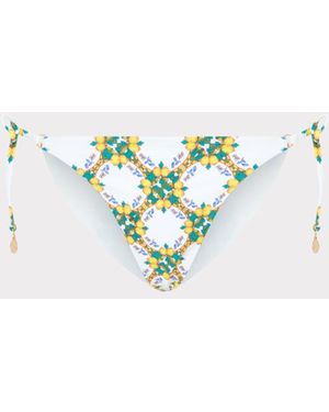 MILLY Lemon Tile Bikini Bottom - Blue