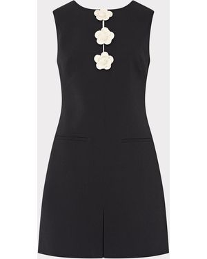 MILLY Saylor Applique Mini Dress - Black