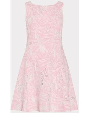 MILLY Poppy Embroidered Mini Dress - Pink