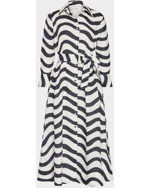 MILLY Lexi Printed Midi Dress - White