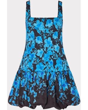 MILLY Wylma Flower Mini Dress - Blue