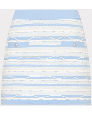 MILLY Sawyer Stripe Mini Skirt - Blue