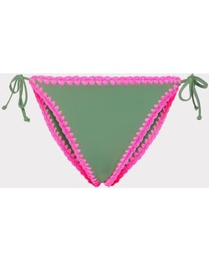 MILLY Solid Bikini Bottom - Blue