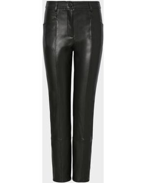 MILLY Rue Vegan Leather Pants - Black