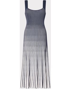 MILLY Jolie Textured Maxi Dress - Blue