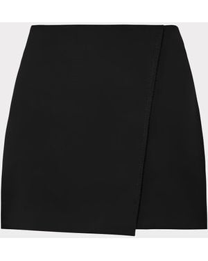 MILLY Evalyn Crepe Skort - Black
