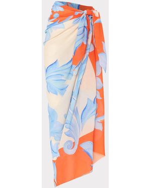 MILLY Canopee Printed Sarong - Orange