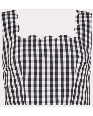MILLY Mia Gingham Top - Multicolor