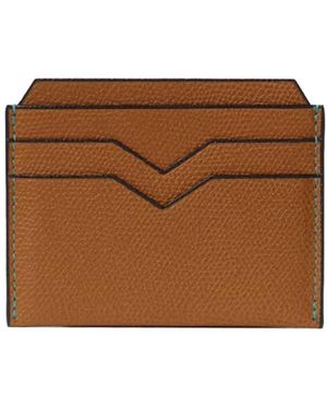Valextra Card Holder 4Cc Card Case Lobster - Brown