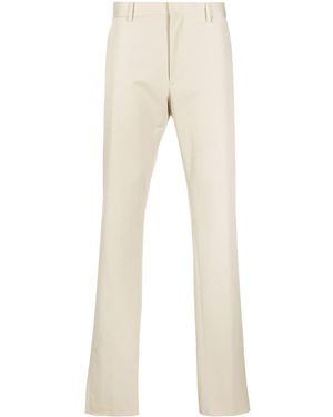 ZEGNA Straight-Leg Cotton Trousers - Natural