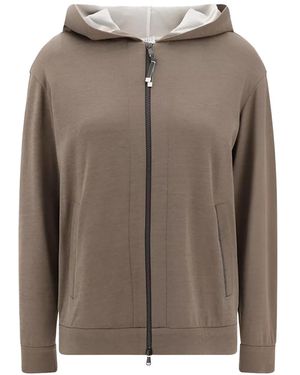 Brunello Cucinelli Hooded Sweatshirt - Brown