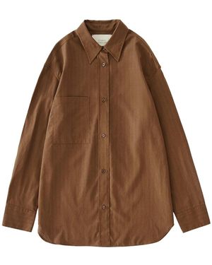 Studio Nicholson Leto Stripe Shirt - Brown
