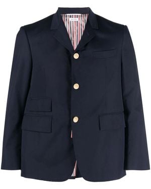 Thom Browne Cropped Sleeves Sport Coat - Blue