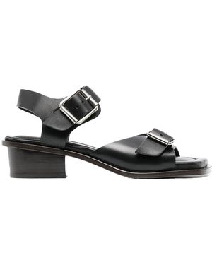 Lemaire Square Heeled Sandals - White