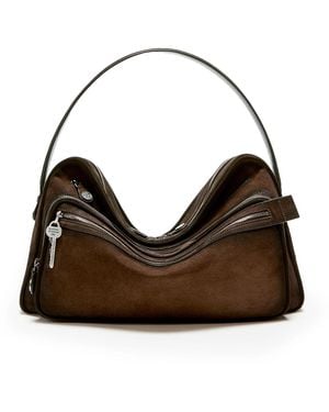 Acne Studios Camero Camera Suede Bag Dark - Brown