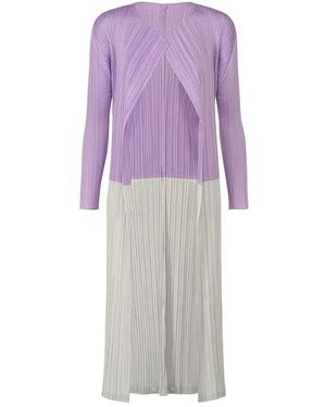 Issey Miyake Pleats Please Swing Coat L - Purple