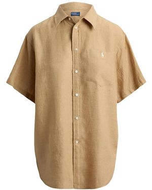 Ralph Lauren Patch Pocket Linen Shirt - Natural
