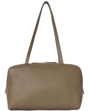 The Row Astra Bowling Bag Smoked Taupe - Natural