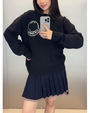Moncler Logo Patch Cotton Sweatshirt - Black
