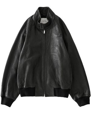 Studio Nicholson Over Leather Jacket - Black