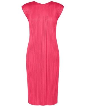 Pleats Please Issey Miyake Pleats Please Monthly Colours June Dress Bright - Pink