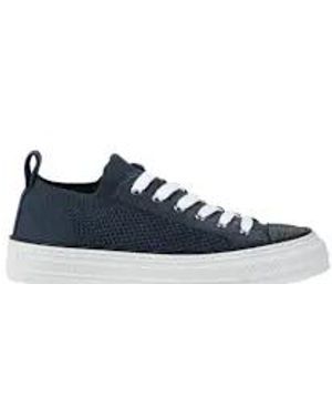 Brunello Cucinelli Cotton Knit Trainers - Blue