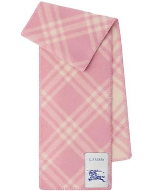 Burberry Check Wool Scarf Sugar - Pink