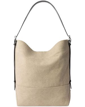 Lemaire Belted Tote Bag Dark Linen - Natural