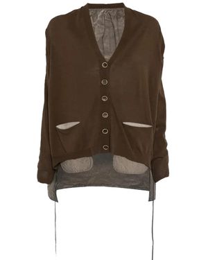 Uma Wang Front-Pocket Cardigan - Brown