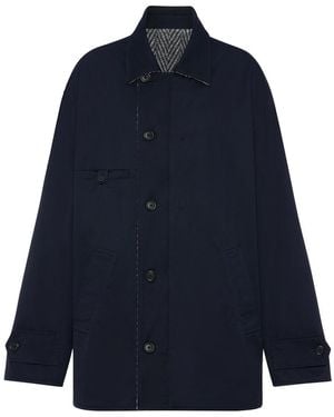 Maison Margiela Reversible Caban - Blue