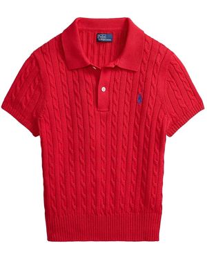 Polo Ralph Lauren Ralph Lauren Cropped Polo Shirt - Red