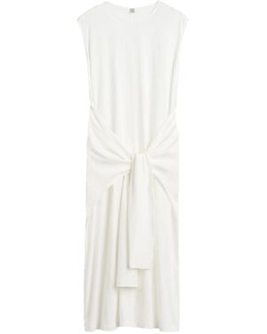 TOTEME Tie-Waist Jersey Dress Off - White