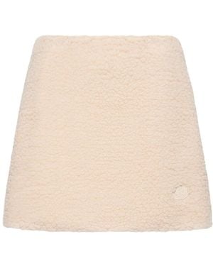 Moncler Teddy Mini Skirt W Ivory - Natural