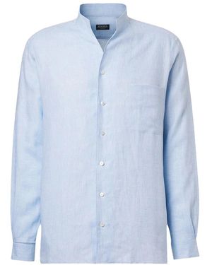 ZEGNA Linen Shirt - Blue