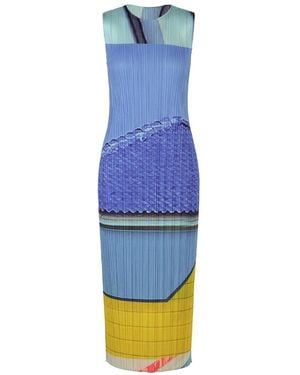 Pleats Please Issey Miyake Pleats Please Dress - Blue