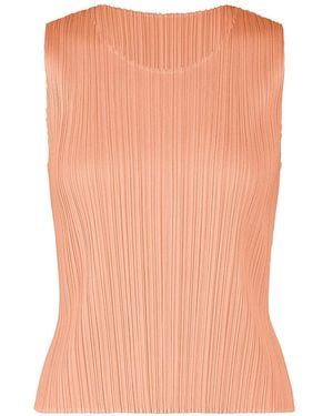 Issey Miyake Pleats Please July Colours Tank Top Pale - Pink