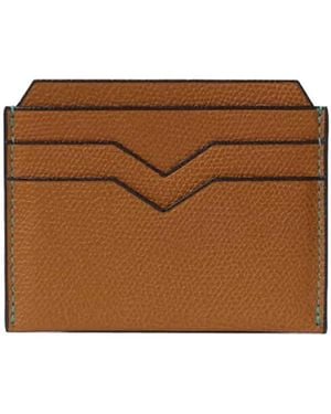 Valextra Card Holder 4Cc Card Case Lobster - Brown