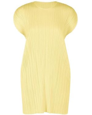 Issey Miyake Pleats Please July Colours Dress Pale - Yellow