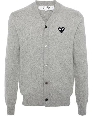 COMME DES GARÇONS PLAY Comme Des Garçons Play Round-Neck One Heart Cardigan L - Grey