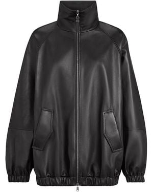 Brunello Cucinelli Nappa Leather Bomber Jacket - Black