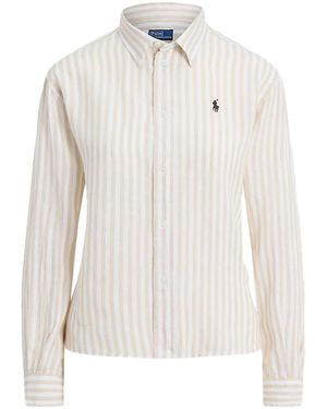 Polo Ralph Lauren Ralph Lauren Linen Shirt Tan - White