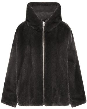 Yves Salomon Reversible Parka Mink Mahogany - Black