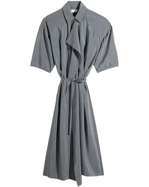 Lemaire Asymmetrical Shirt Dress Aluminium - Grey