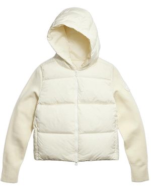 Canada Goose Hybridge Knit Hoodie Cottongrass - White